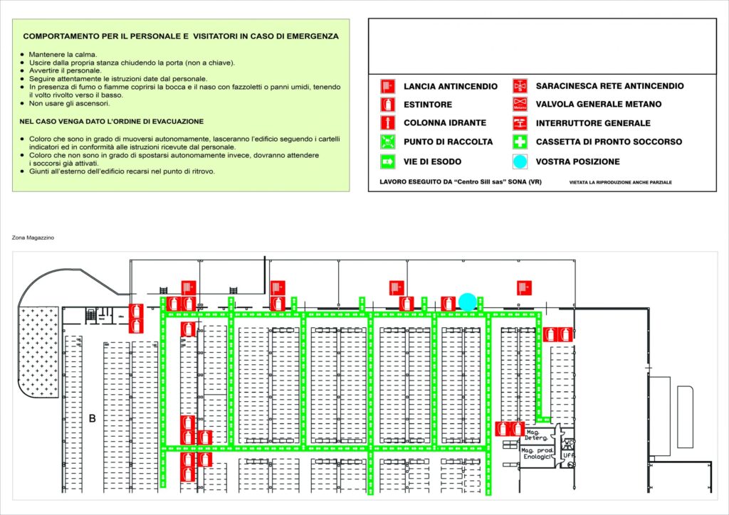 Piano di emergenza magazzino - scaled - Centro Sill